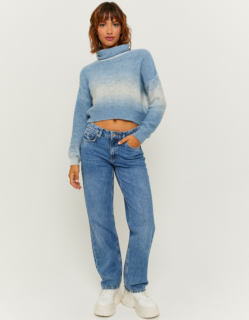 TALLY WEiJL, Blue Cropped  Tie Dye Jumper for Women