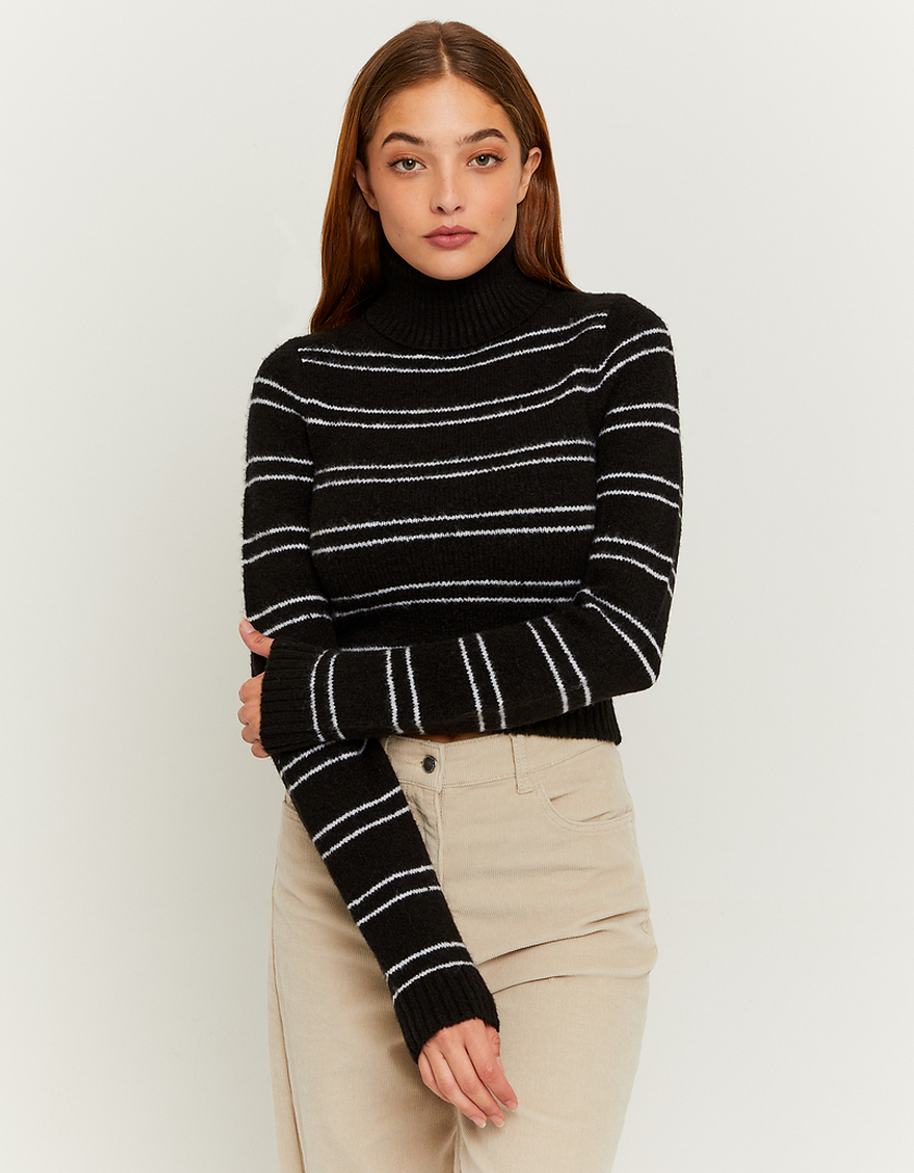 Striped Cropped Turtle Neck Jumper TALLY WEiJL Netherlands