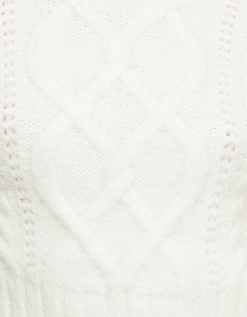 TALLY WEiJL, White Cable Knit Jumper for Women