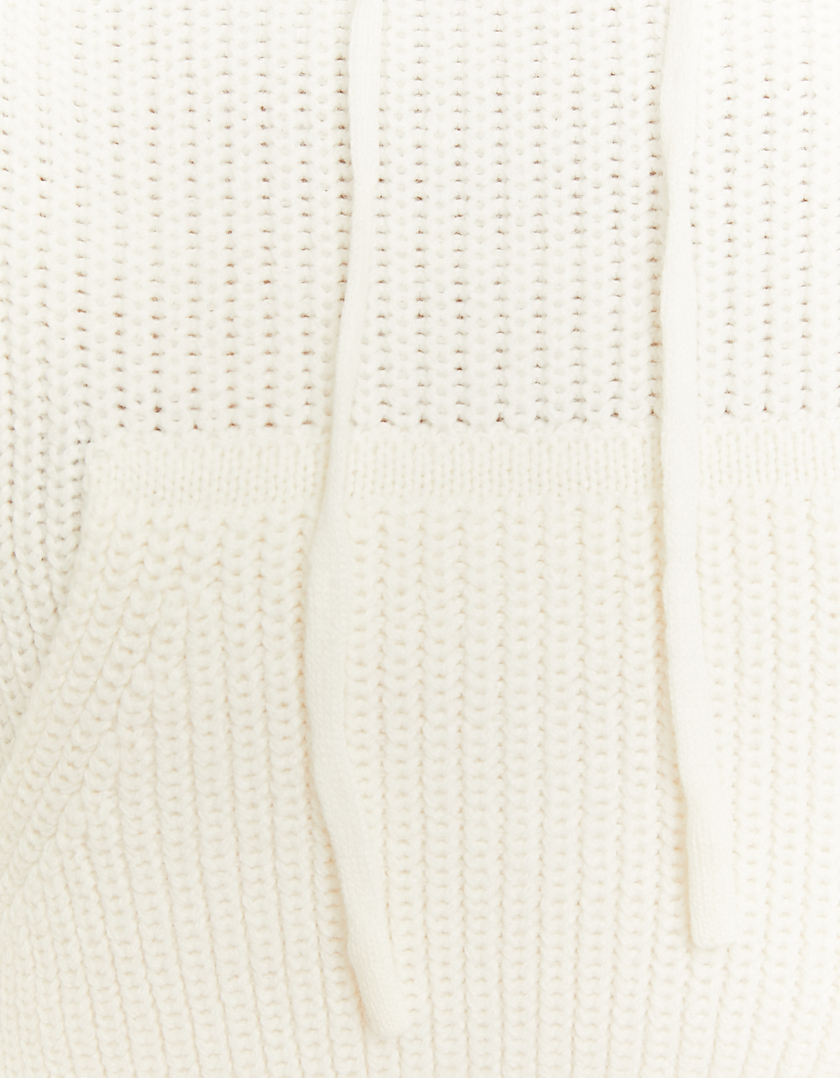 TALLY WEiJL, White Hooded Knit Jumper for Women