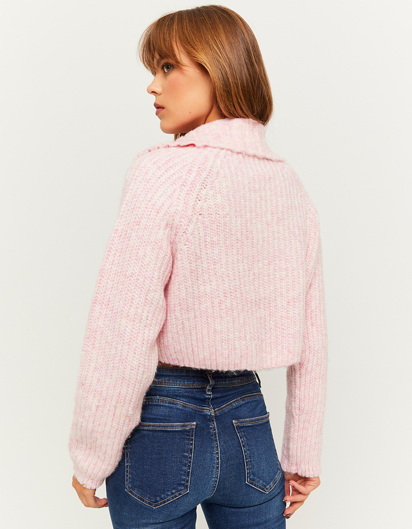 TALLY WEiJL, Pink Melange Cropped Jumper for Women