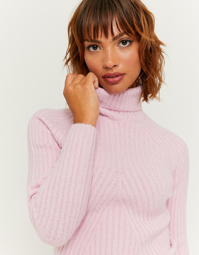 TALLY WEiJL, Purple Knit Basic Turtle Neck Jumper for Women