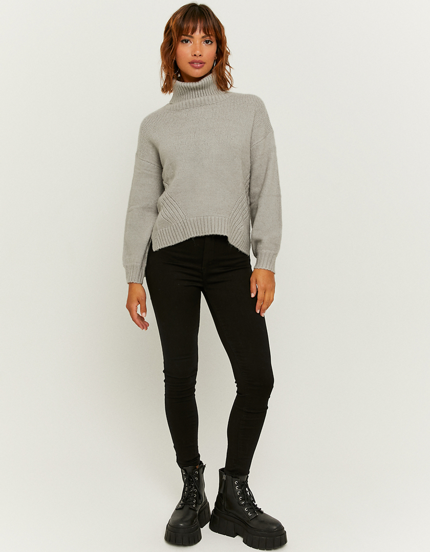 TALLY WEiJL, Grauer Oversize Bedruckter Pullover for Women