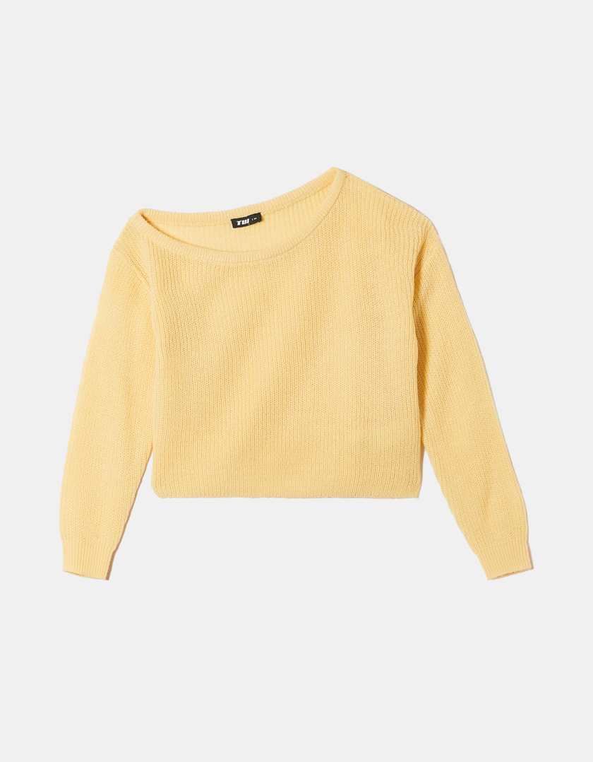 TALLY WEiJL, Yellow Off-Shoulder Jumper for Women