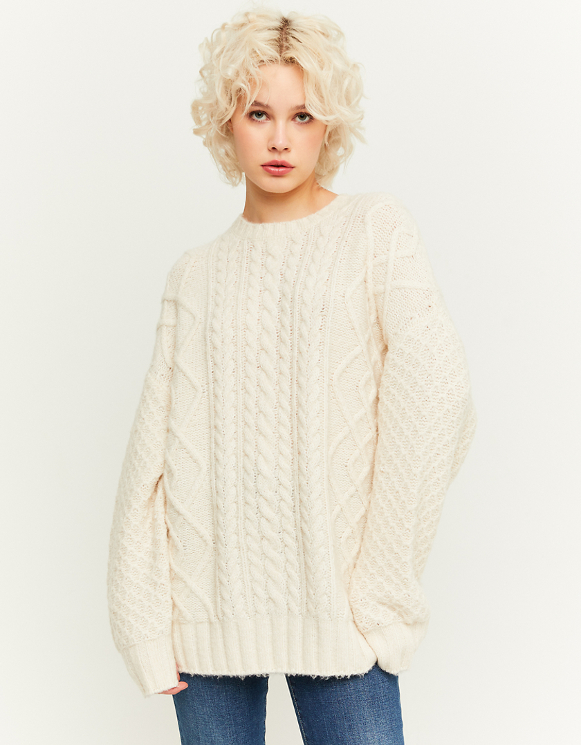 TALLY WEiJL, Chunky Cable Knit Oversize Jumper for Women