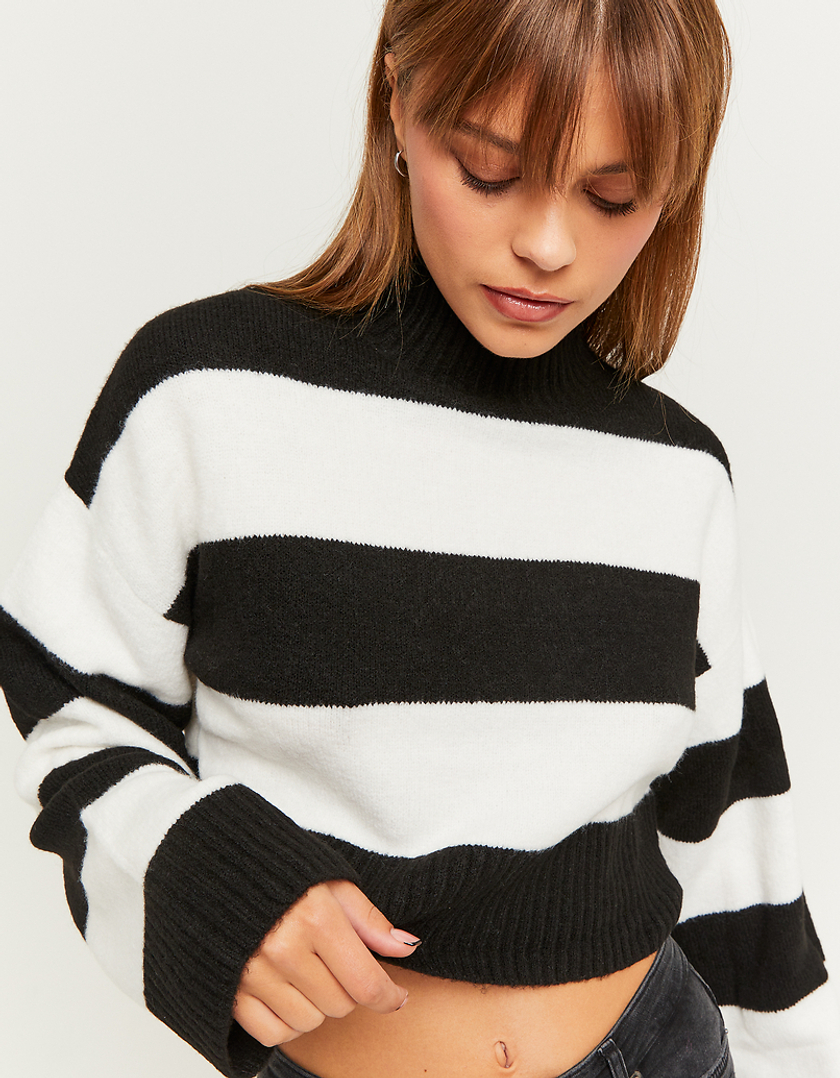 TALLY WEiJL, Striped Loose Cropped Jumper for Women