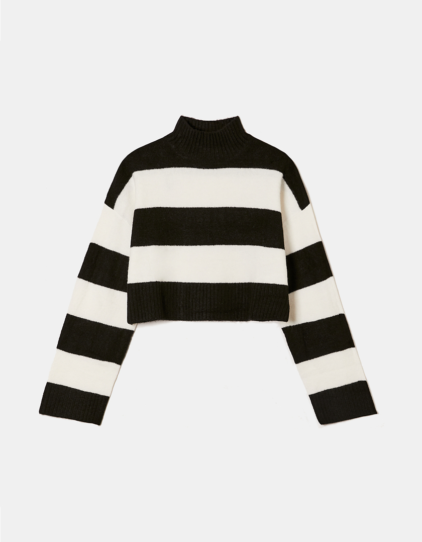 TALLY WEiJL, Striped Loose Cropped Jumper for Women