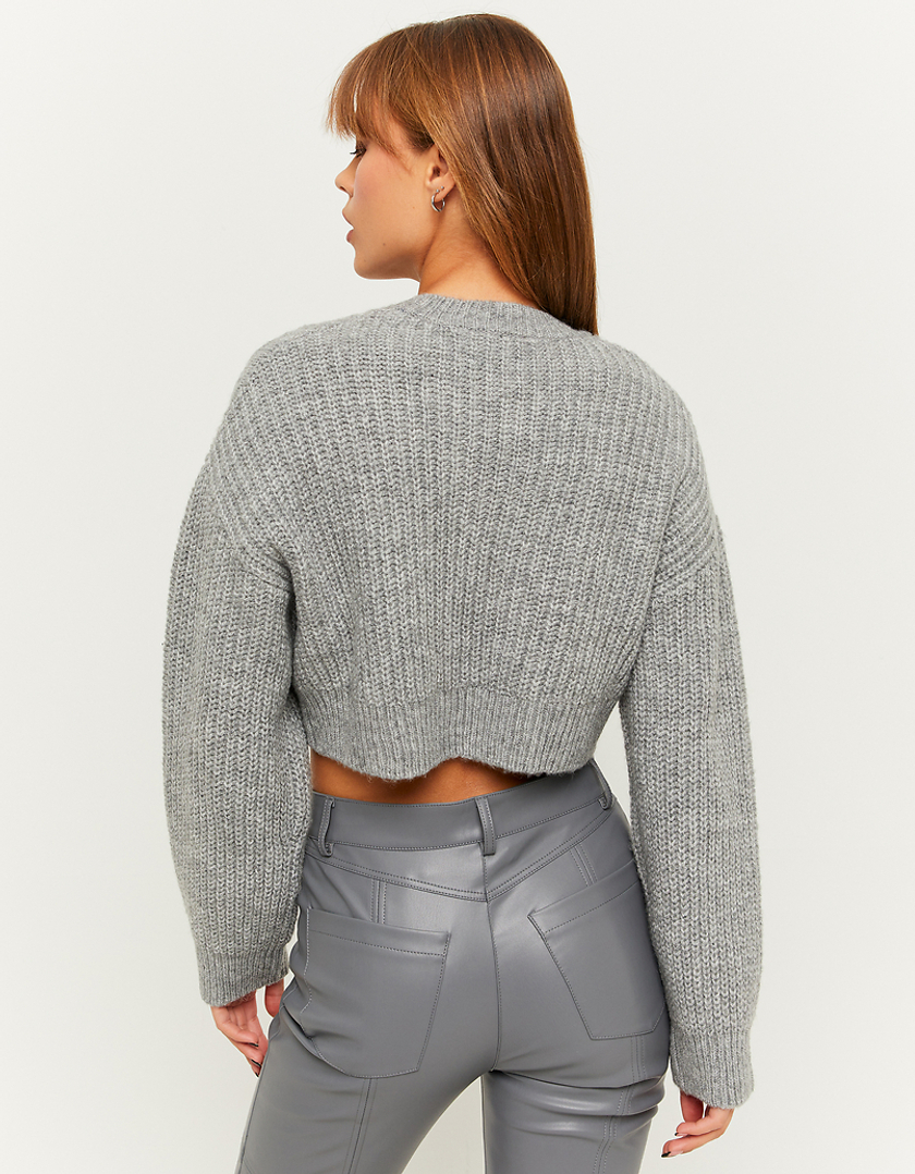 TALLY WEiJL, Grey Cropped Jumper for Women