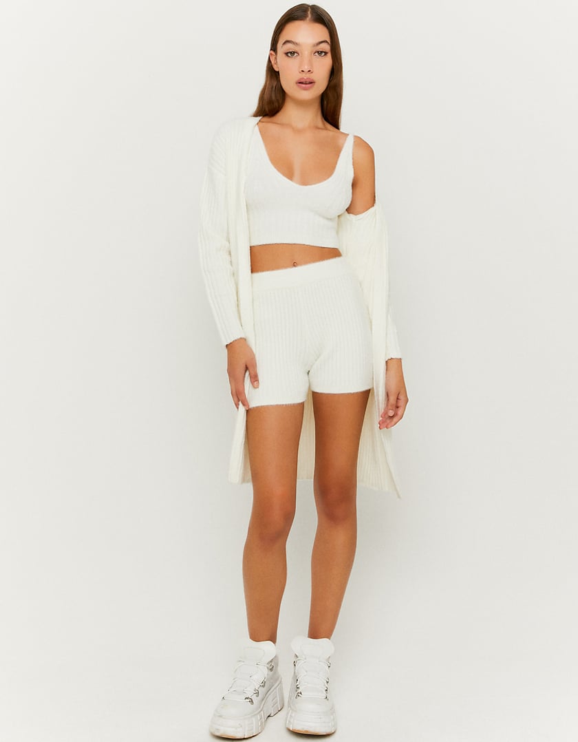 TALLY WEiJL, Weißes Knit Crop Top for Women