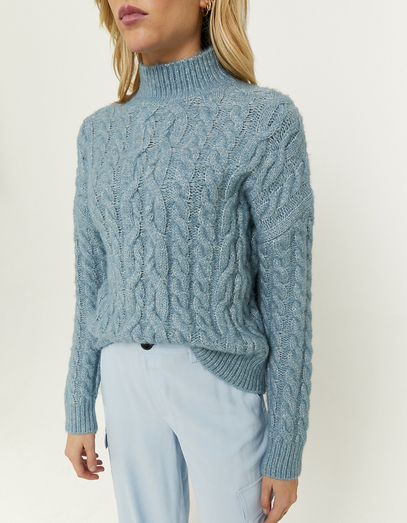 TALLY WEiJL, Blue Cable knit  Jumper for Women