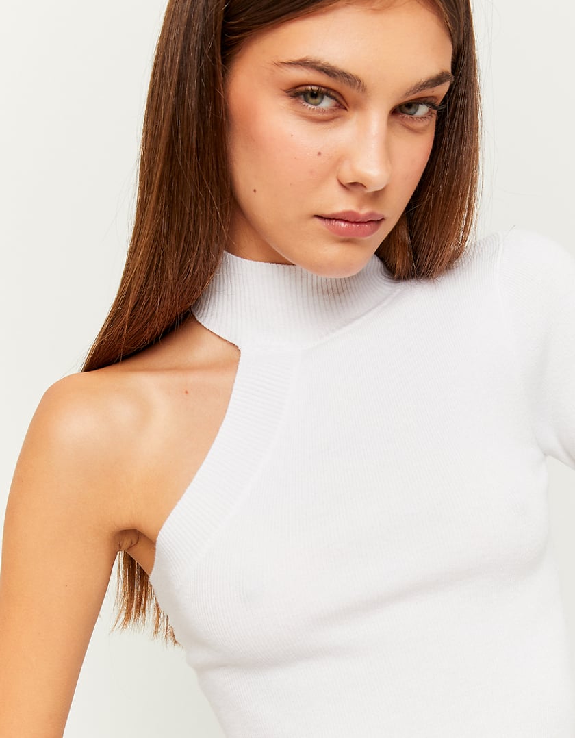 TALLY WEiJL, One Shoulder Fitted Knit Jumper for Women