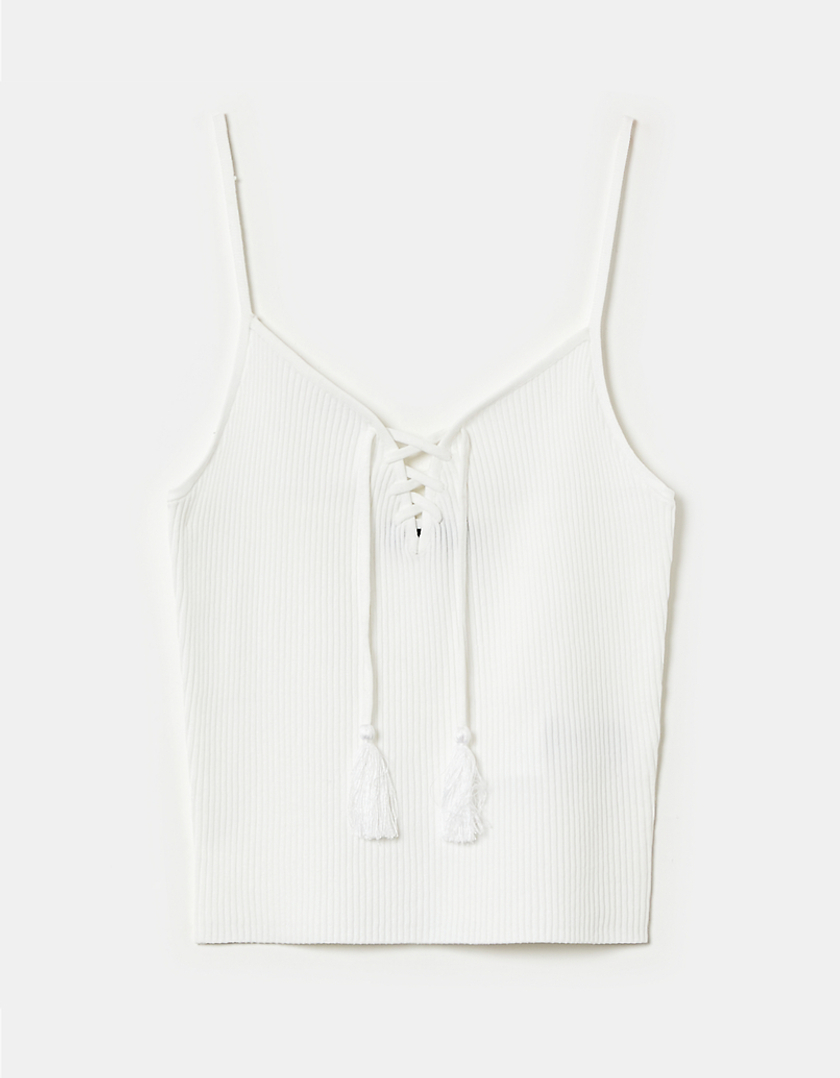 TALLY WEiJL, Λευκό αμάνικο μπλουζάκι for Women
