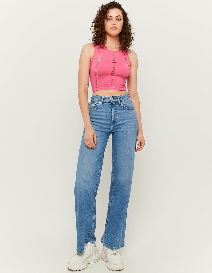 TALLY WEiJL, Crop Top en Maille à Découpes for Women