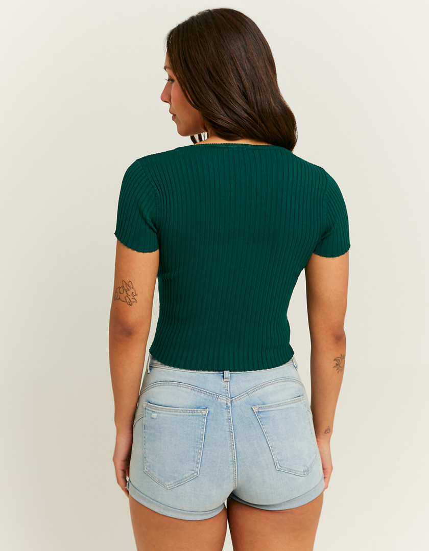 TALLY WEiJL, Tight Knit Cropped Top for Women