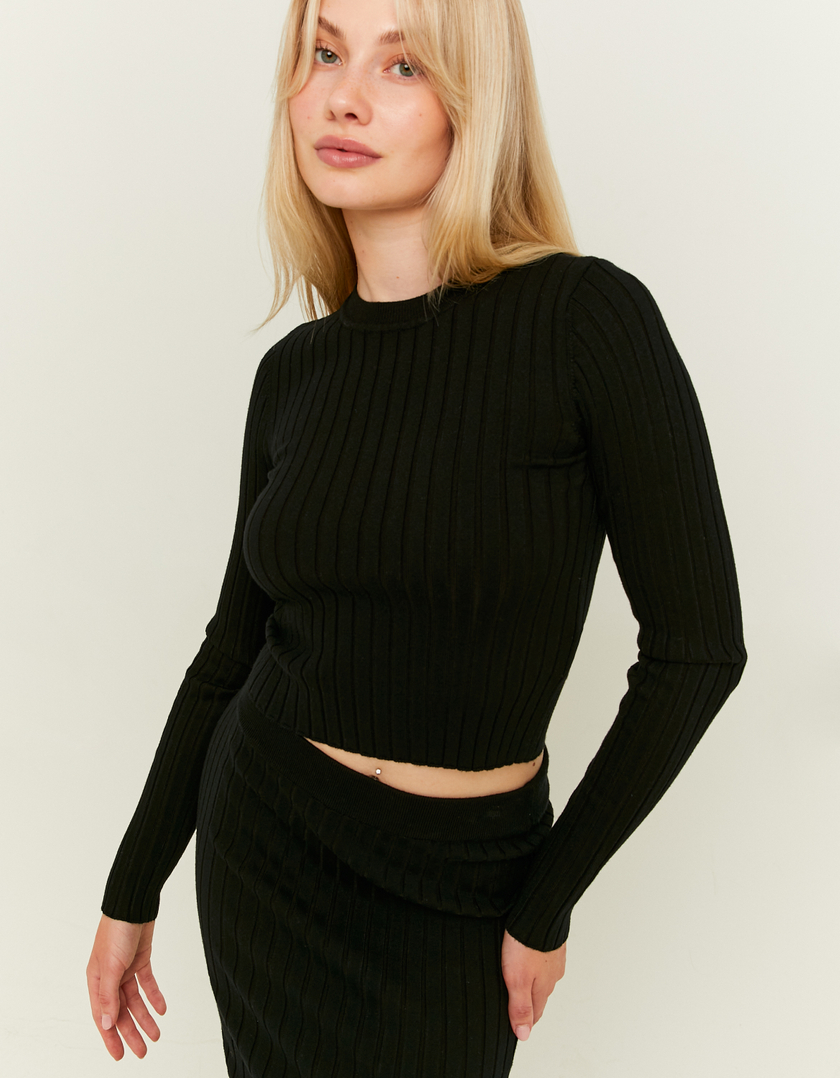 TALLY WEiJL, Black Fitted Knit Jumper for Women