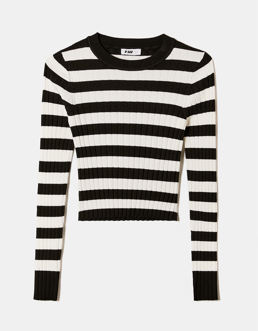 TALLY WEiJL, White Fitted Knit Jumper for Women