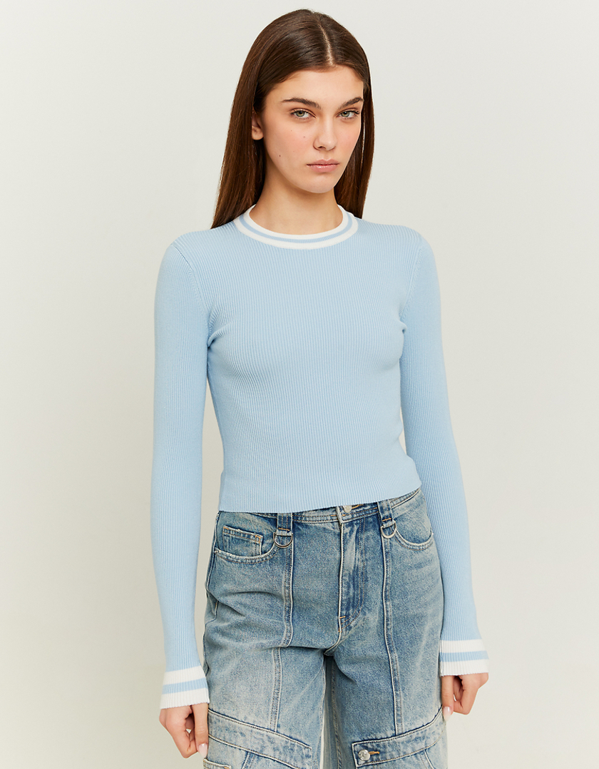 TALLY WEiJL, Blue Cropped Jumper for Women