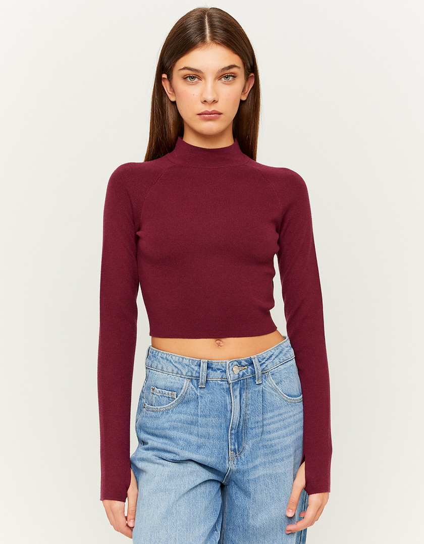 TALLY WEiJL, Pull en maille bourgogne for Women