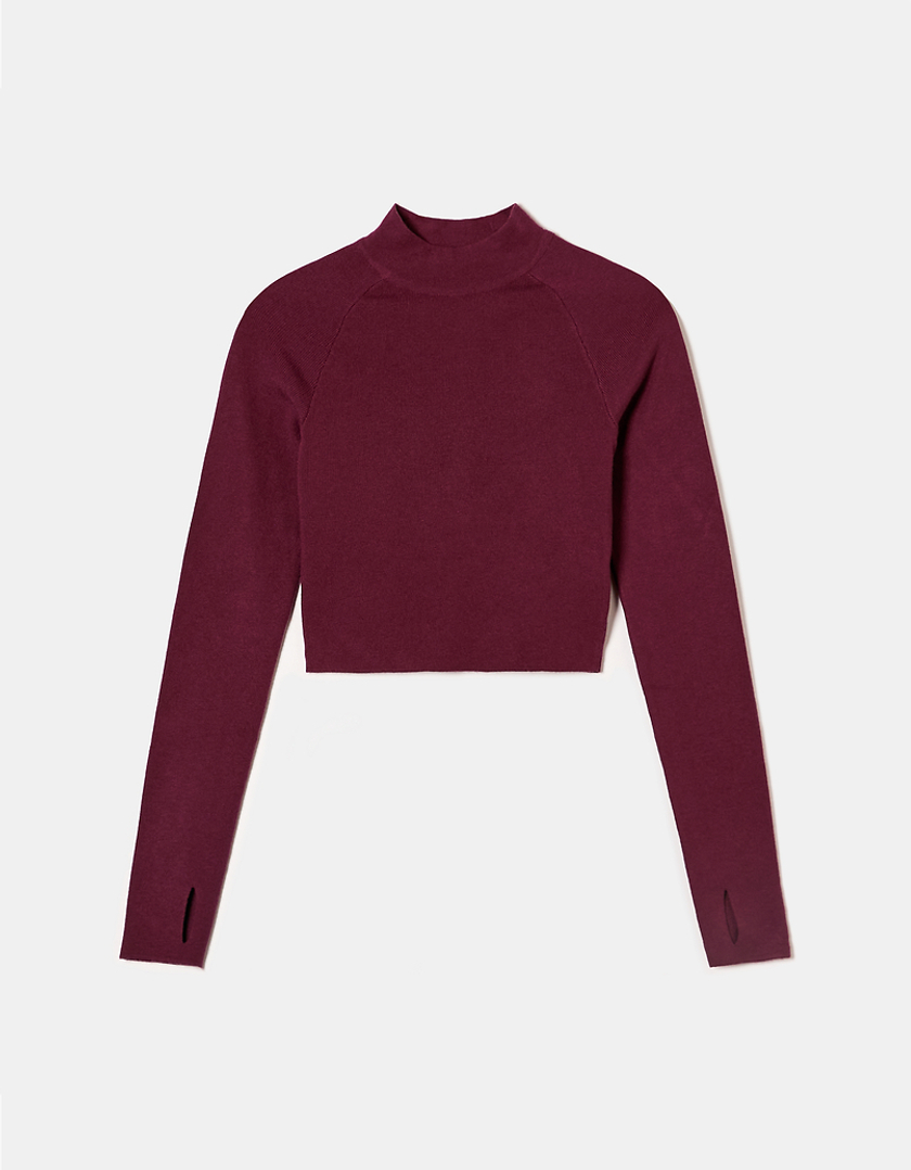 TALLY WEiJL, Pull en maille bourgogne for Women