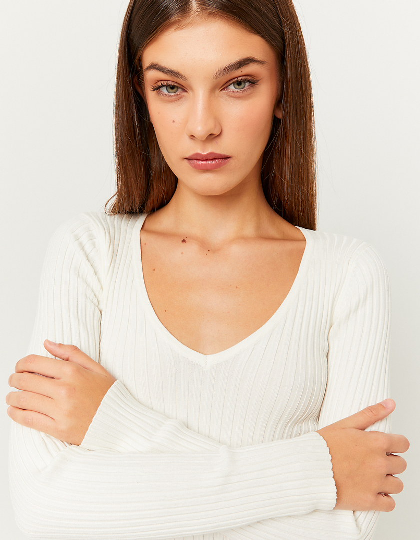 TALLY WEiJL, Pull en maille ajusté beige for Women