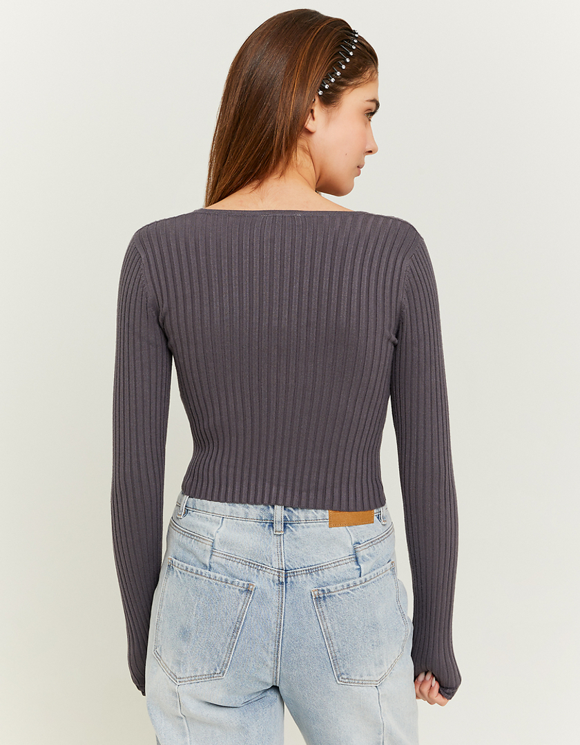 TALLY WEiJL, Grey Cropped Jumper for Women