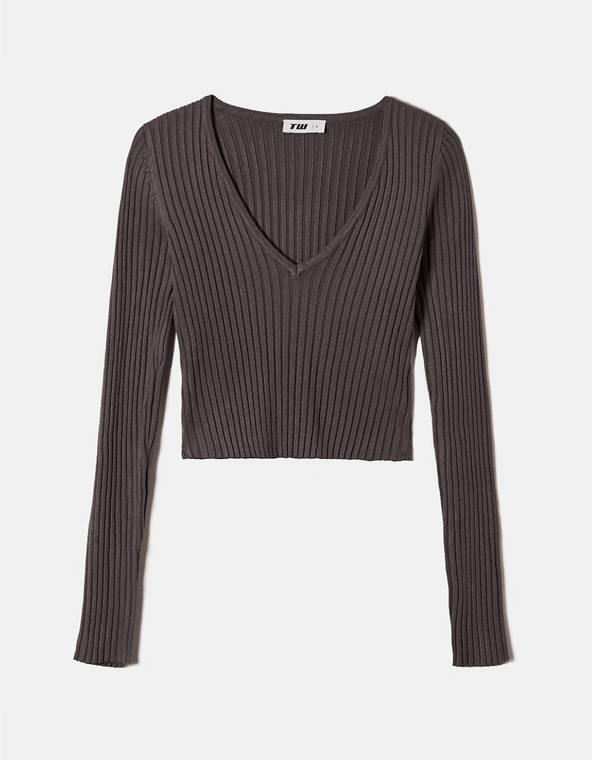 TALLY WEiJL, Grey Cropped Jumper for Women