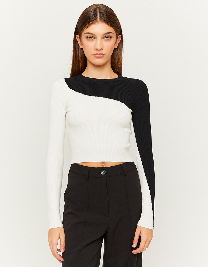 TALLY WEiJL, Pull en maille noir et blanc for Women