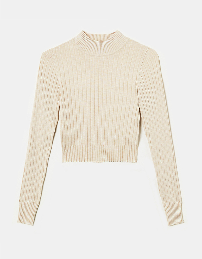 TALLY WEiJL, Pull Court en Maille Beige for Women