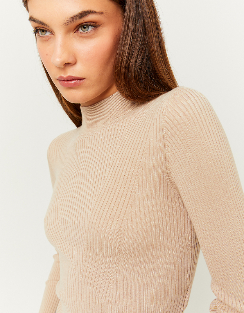 TALLY WEiJL, Beige Fitted Knit Jumper for Women