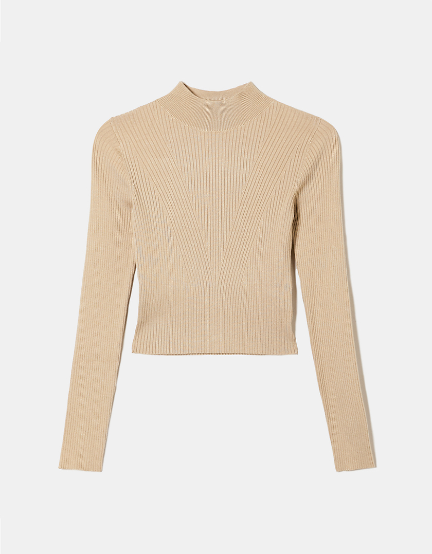 TALLY WEiJL, Beige Fitted Knit Jumper for Women