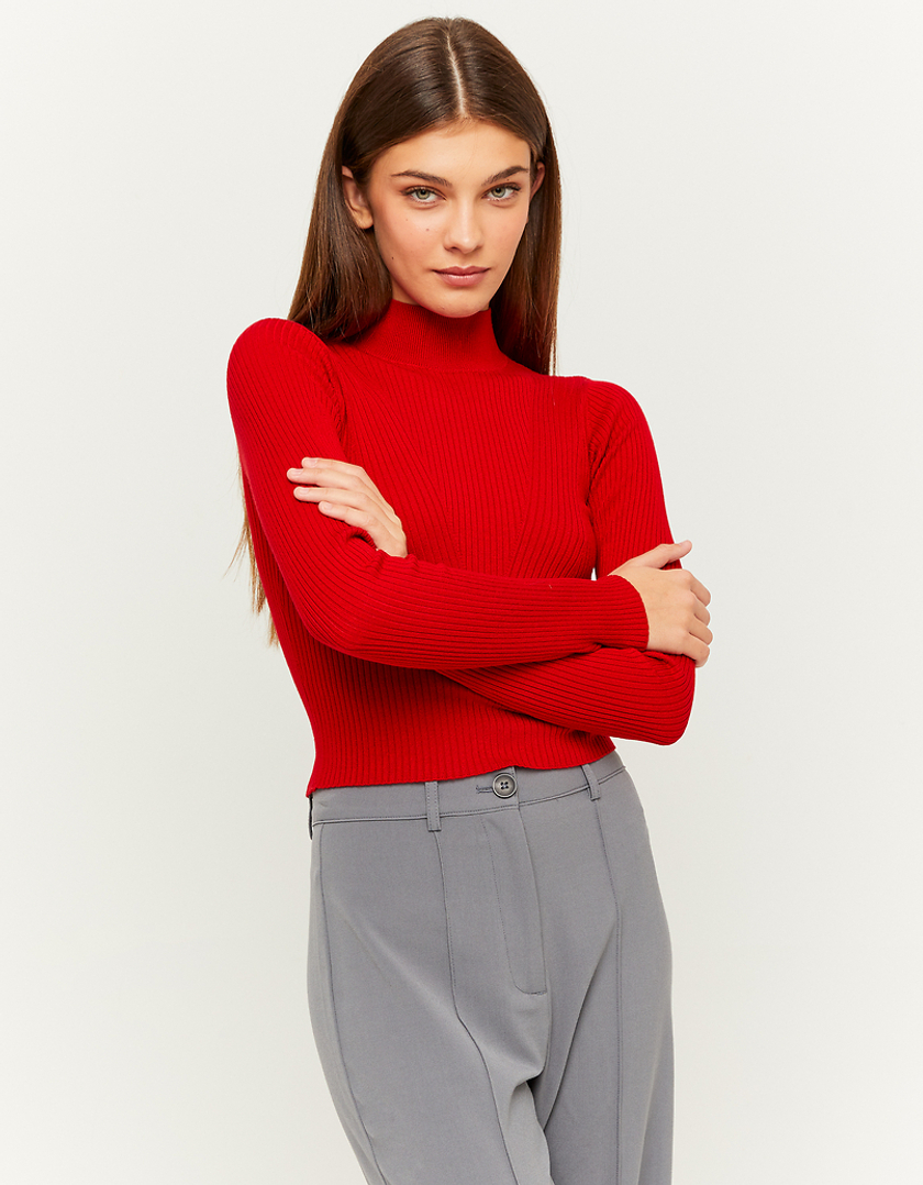 TALLY WEiJL, Red Fitted Knit Jumper for Women