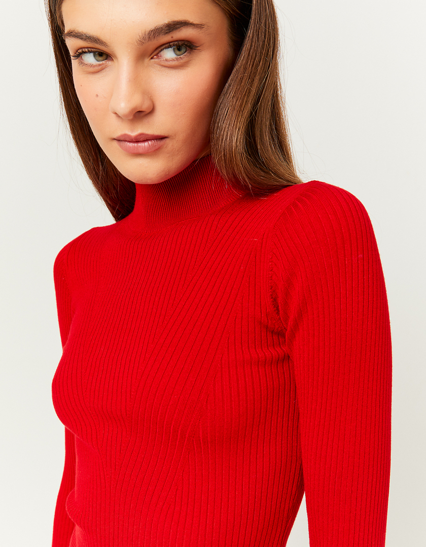 TALLY WEiJL, Red Fitted Knit Jumper for Women