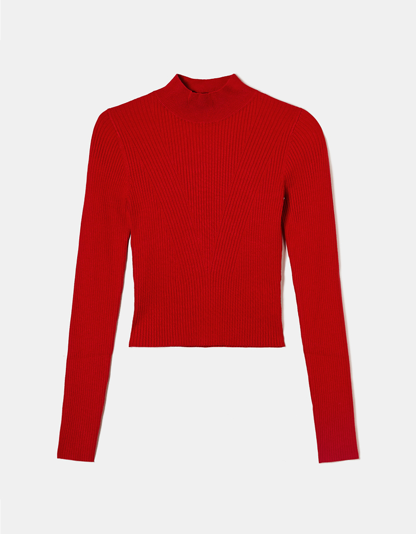 TALLY WEiJL, Red Fitted Knit Jumper for Women