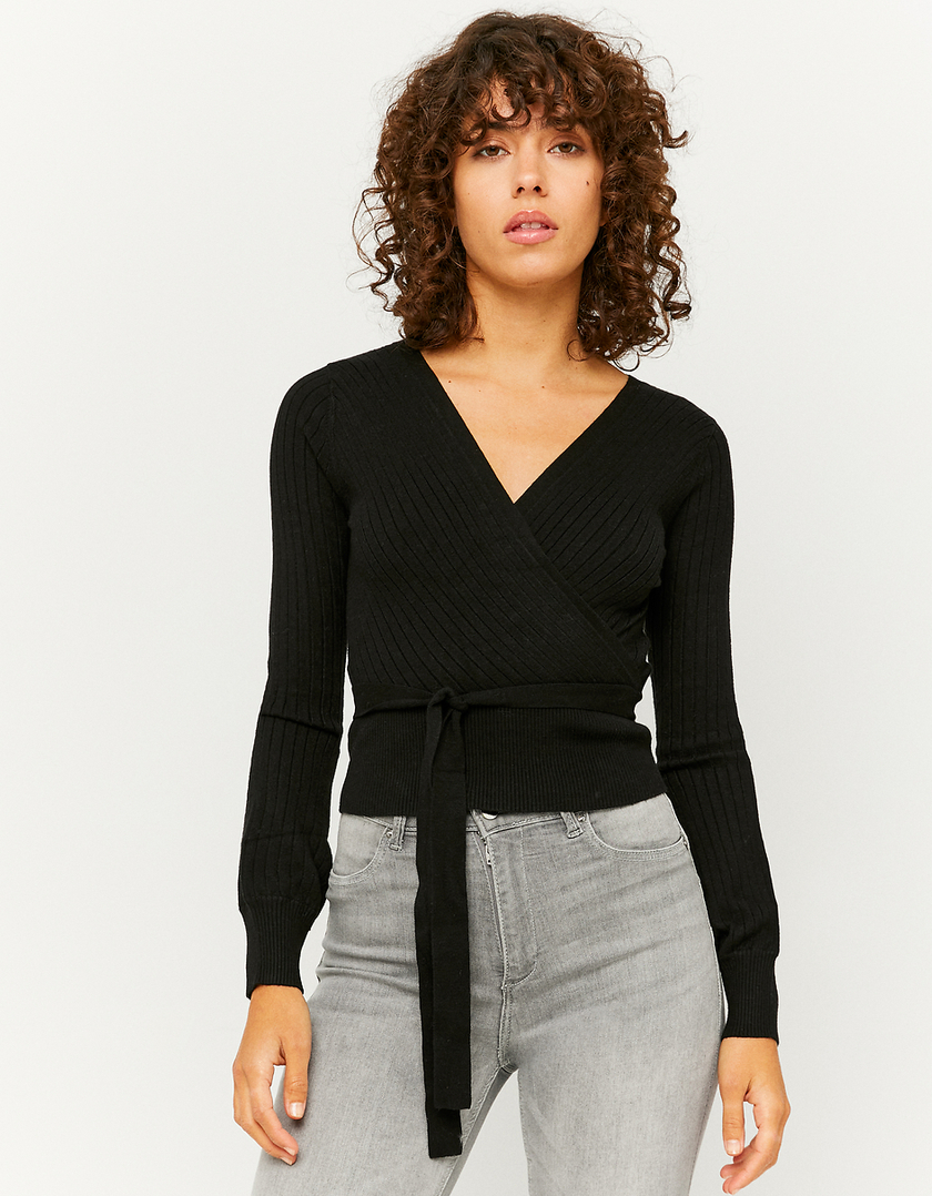 TALLY WEiJL, V Neck Black Jumper for Women