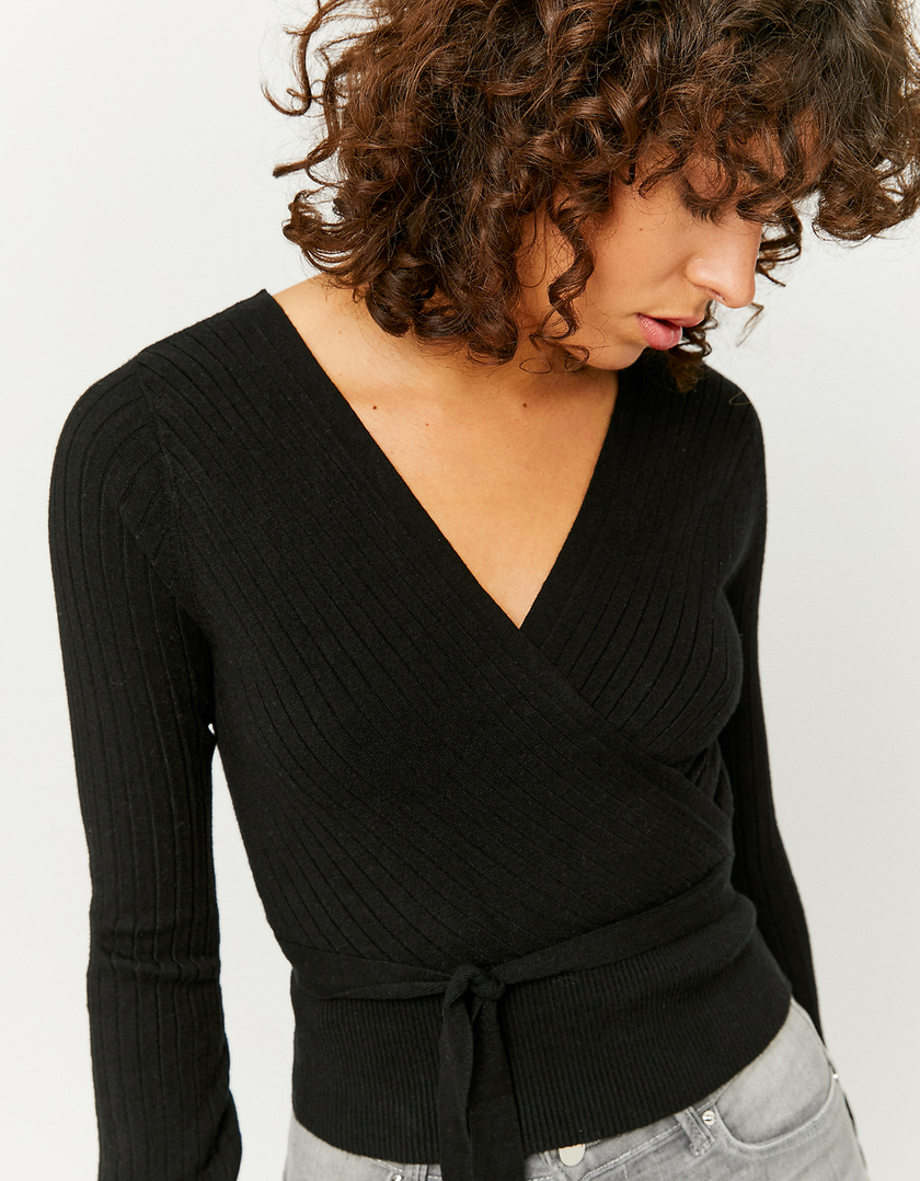 TALLY WEiJL, V Neck Black Jumper for Women