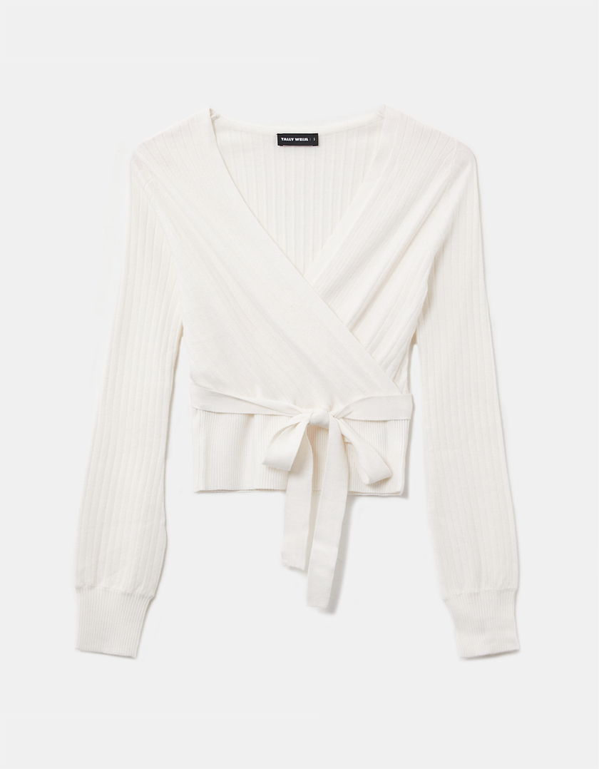 TALLY WEiJL, Pull Blanc Col V for Women