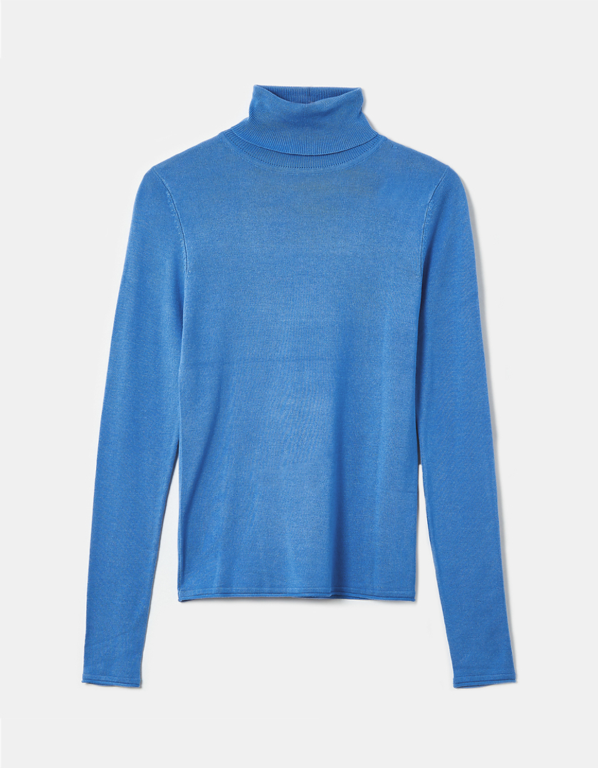 TALLY WEiJL, Pull Col Roulé Basique Bleu for Women