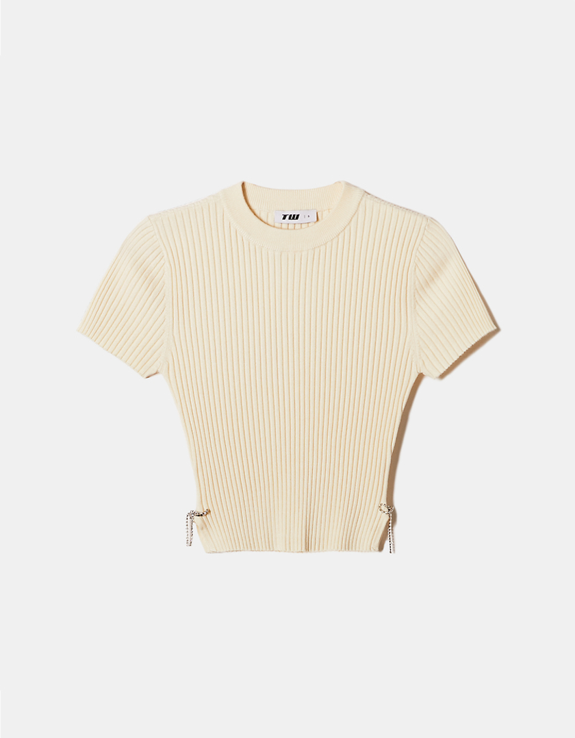 BEIGE KNITTED TOP
