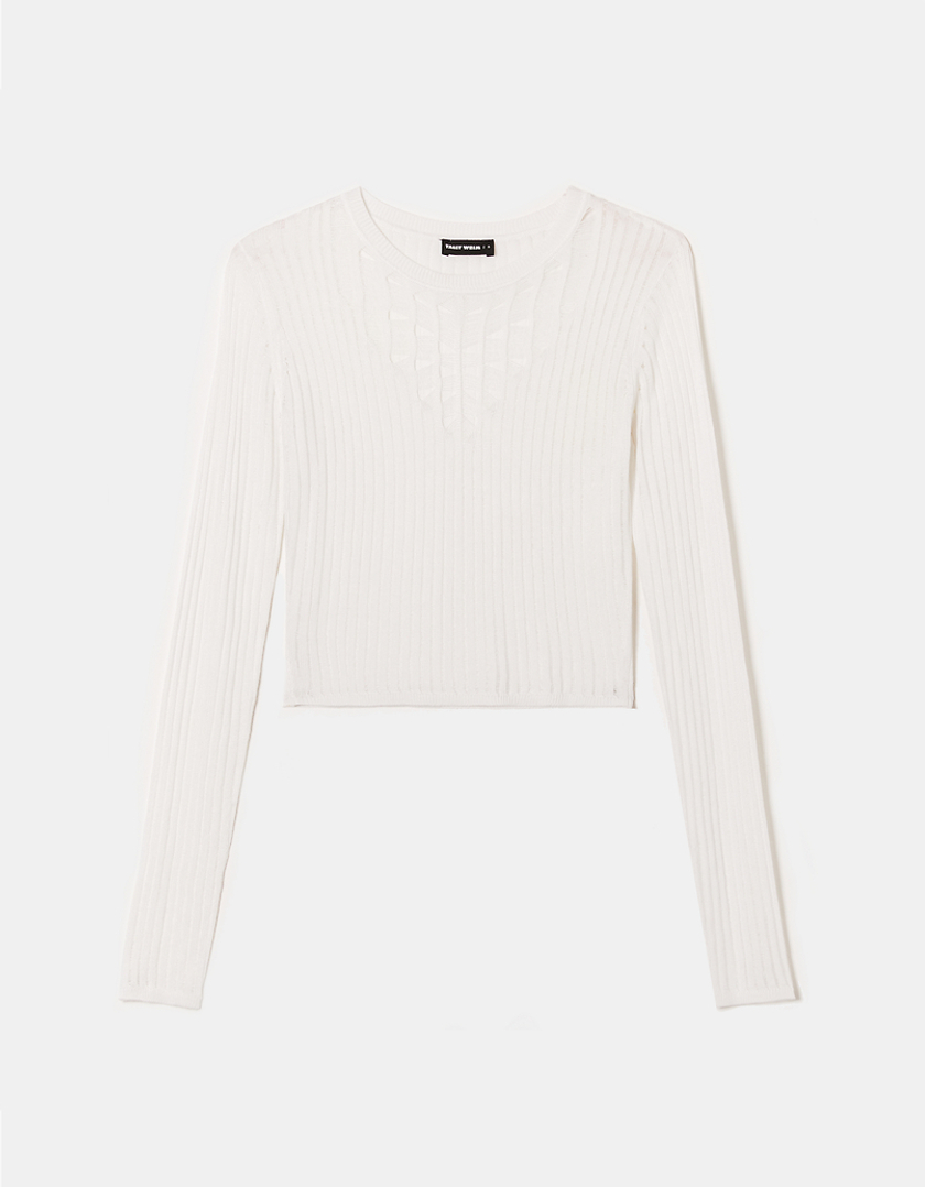 TALLY WEiJL, White Knit Jumper for Women