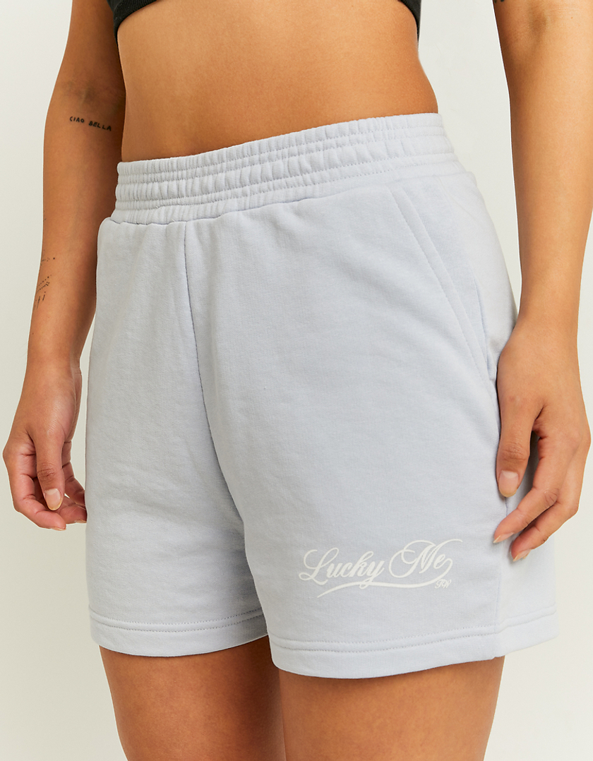 TALLY WEiJL, Blaue Sweat Shorts mit Print for Women