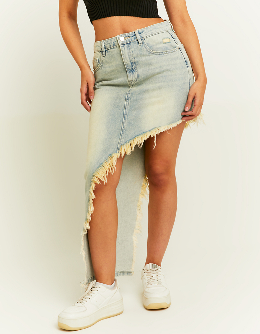 TALLY WEiJL, Irregular Hem Denim Lidi Skirt for Women