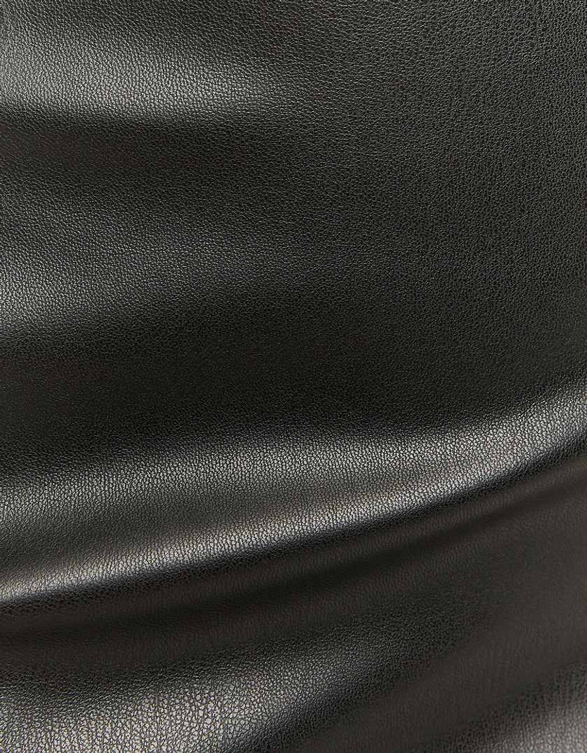 TALLY WEiJL, Φούστα Mini Faux Leather Μαύρη for Women