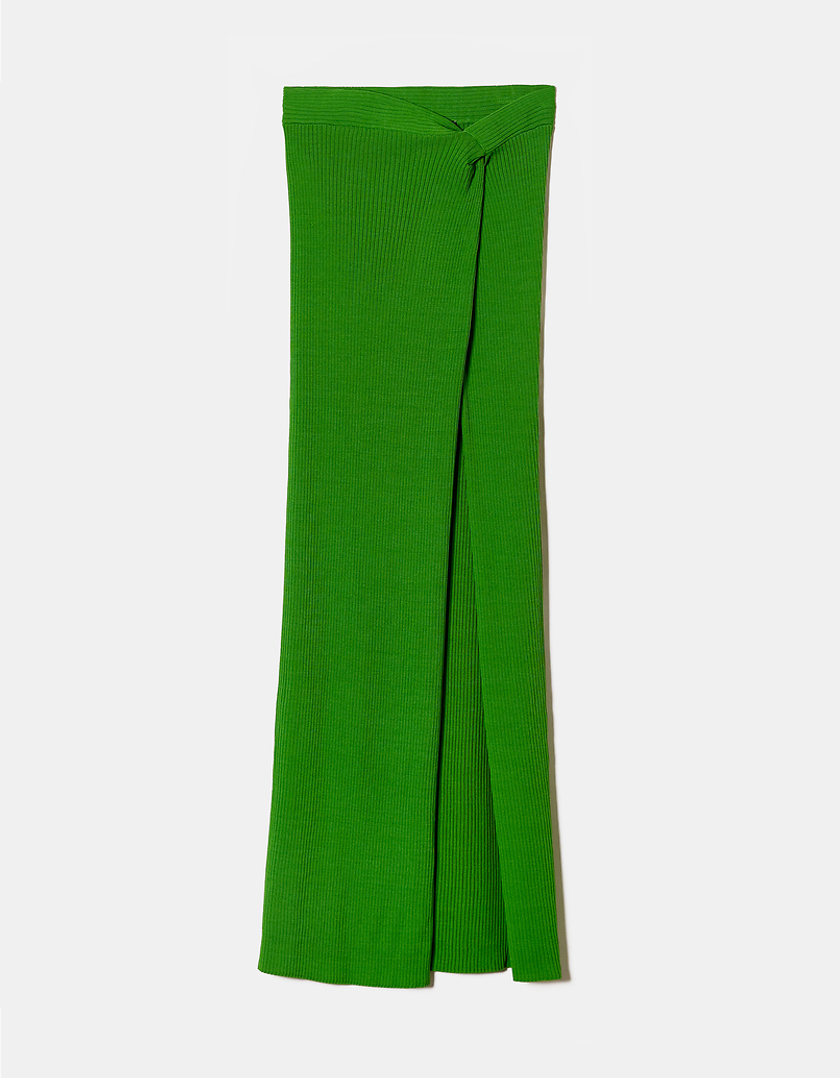 TALLY WEiJL, Green Knitted Maxi Skirt for Women