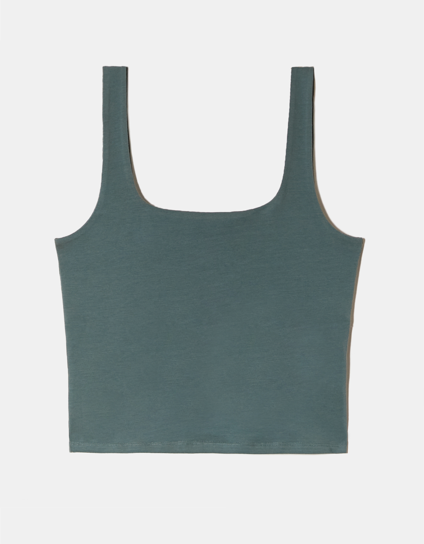 TALLY WEiJL, Blaues figurbetontes Tanktop for Women