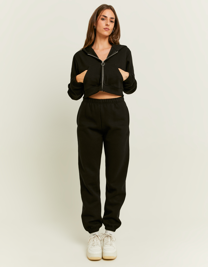 TALLY WEiJL, Black Cropped Hoodie for Women