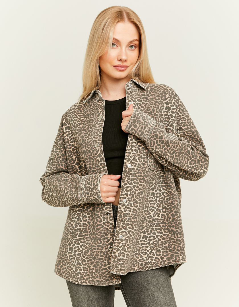 TALLY WEiJL, Giacca di Jeans Stampa Animalier Leo for Women