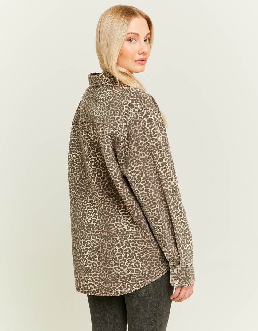 TALLY WEiJL, Giacca di Jeans Stampa Animalier Leo for Women