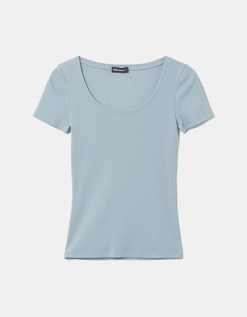 TALLY WEiJL, Μπλε Basic T-shirt for Women