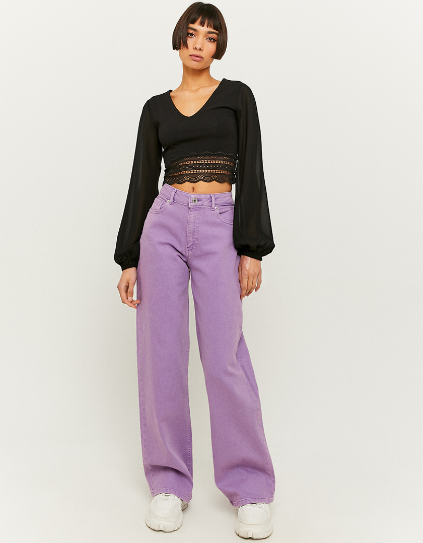 TALLY WEiJL, Black Cropped Blouse for Women