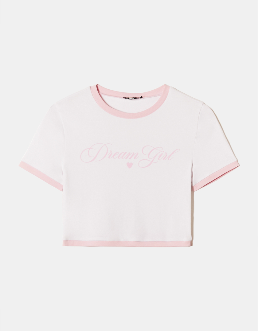 TALLY WEiJL, T-Shirt Court Blanc Imprimé for Women